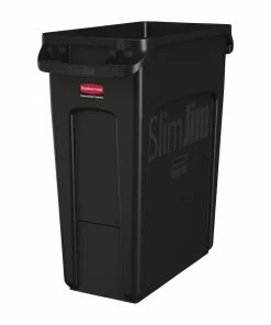 Deals 💯 Rubbermaid Slim Jim Container With Venting Channels Black 60Ltr ✨
