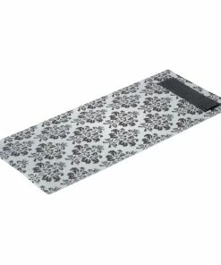 Wholesale ๐ Europochette White With Vintage Design Cutlery Pouch With Black Napkin (Pack Of 100) โญ
