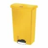 New 💯 Rubbermaid Slim Jim Front Step-On Pedal Bin Yellow 50Ltr 🌟
