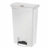 New ⭐ Rubbermaid Slim Jim Step On Bin Front Pedal 50Ltr White 😀