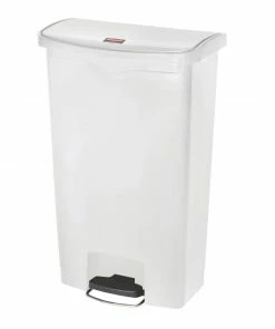 Discount 🔥 Rubbermaid Slim Jim Step On Bin Front Pedal 68Ltr White 😀