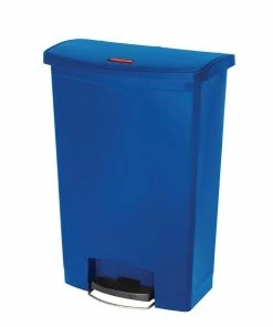 Outlet 👍 Rubbermaid Slim Jim Step On Bin Front Pedal 90Ltr Blue 🎁