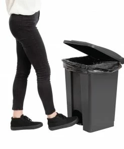 Best Pirce ⭐ Jantex Kitchen Pedal Bin Black 45Ltr 🌟 -Cleaning & Janitorial Supplies Shop cw722 pedalbin6