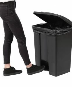Best Sale 😍 Jantex Kitchen Pedal Bin Black 65Ltr 🧨 -Cleaning & Janitorial Supplies Shop cw723 pedalbin6
