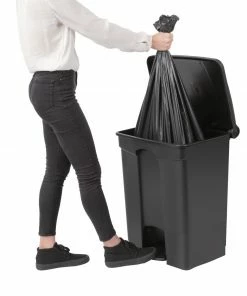 Best Sale 😍 Jantex Kitchen Pedal Bin Black 65Ltr 🧨 -Cleaning & Janitorial Supplies Shop cw723 pedalbin7