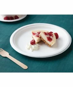 Outlet 🤩 Fiesta Compostable Bagasse Plates Round 260mm (Pack Of 50) 🤩 -Cleaning & Janitorial Supplies Shop cw904 1