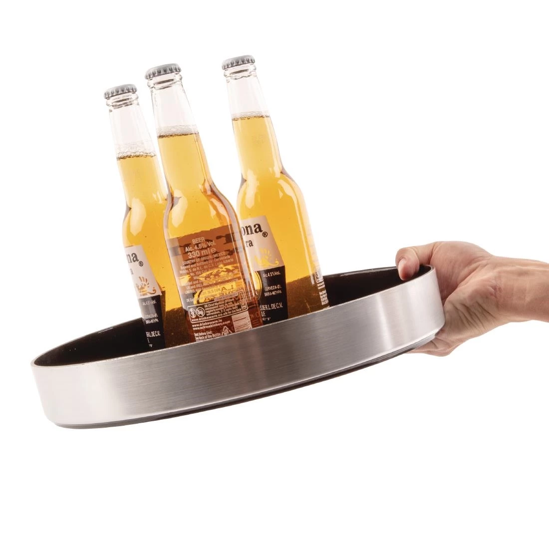Cheapest ๐ Beaumont Aluminium Round Non-Slip Drinks Tray 330mm โค๏ธ 4 Cheapest ๐ Beaumont Aluminium Round Non-Slip Drinks Tray 330mm โค๏ธ - Image 4