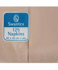 New 🔥 Swantex Recycled Dinner Napkin Kraft 40x40cm 2ply 1/8 Fold (Pack Of 2000) 👏