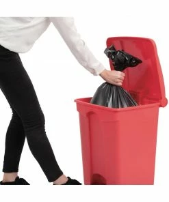 Best Sale 👏 Jantex Kitchen Pedal Bin Red 45Ltr 👍 -Cleaning & Janitorial Supplies Shop dc708 pedalbin8