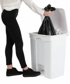 Best Pirce ❤️ Jantex Kitchen Pedal Bin White 65Ltr 🧨 -Cleaning & Janitorial Supplies Shop dc711 pedalbin7