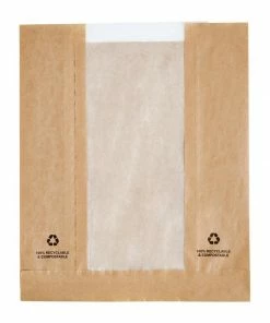 Best Pirce 👏 Fiesta Compostable Food Bags With Glassine Windows (Pack Of 1000) 🎁