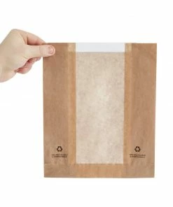 Best Pirce 👏 Fiesta Compostable Food Bags With Glassine Windows (Pack Of 1000) 🎁 -Cleaning & Janitorial Supplies Shop dc875 4