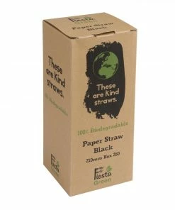 New 🛒 Fiesta Compostable Paper Straws Black (Pack Of 250) ✔️ 9 New 🛒 Fiesta Compostable Paper Straws Black (Pack Of 250) ✔️ -Cleaning & Janitorial Supplies Shop de926 boxclosed