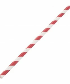 Best reviews of 🔥 Fiesta Compostable Paper Straws Red Stripes (Pack Of 250) 🌟