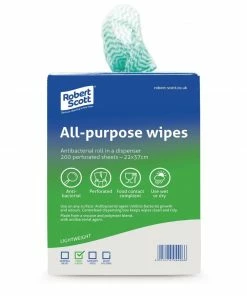 Discount 🎁 Robert Scott All-Purpose Antibacterial Cleaning Cloths Green (Pack Of 200) ⌛