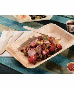 Best reviews of 🛒 Fiesta Compostable Deep Palm Leaf Plates Rectangular 250mm (Pack Of 100) 🛒 -Cleaning & Janitorial Supplies Shop dk380 ls2