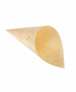 Flash Sale 🎉 Fiesta Compostable Wooden Canape Cones 75mm (Pack Of 100) 👏 -Cleaning & Janitorial Supplies Shop dk389 3