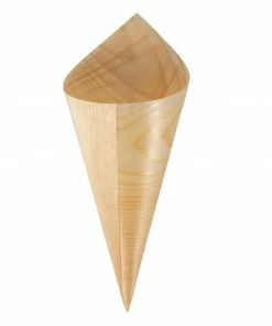 Flash Sale ๐ Fiesta Compostable Wooden Canape Cones 75mm (Pack Of 100) ๐
