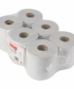 Budget 👏 Jantex Centrefeed White Rolls 2-Ply 120m (Pack Of 6) 🔔 -Cleaning & Janitorial Supplies Shop dl920 jantex cf white pack