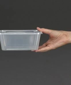 Outlet ❤️ Fiesta Recyclable Plastic Microwavable Containers With Lid Large 1000ml (Pack Of 250) ✔️ -Cleaning & Janitorial Supplies Shop dm183 ls1