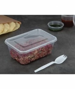 Outlet ❤️ Fiesta Recyclable Plastic Microwavable Containers With Lid Large 1000ml (Pack Of 250) ✔️ -Cleaning & Janitorial Supplies Shop dm183 u667 1