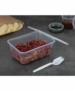 Outlet ❤️ Fiesta Recyclable Plastic Microwavable Containers With Lid Large 1000ml (Pack Of 250) ✔️ -Cleaning & Janitorial Supplies Shop dm183 u667