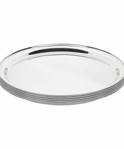 Buy 🤩 Olympia Stainless Steel Round Service Tray 🛒 -Cleaning & Janitorial Supplies Shop dm193 circularservingtray2