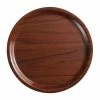 Cheapest 🧨 Cambro Mykonos Laminate Round Canteen Tray Walnut 380mm 👍