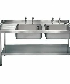 New ⌛ Franke KWC DVS Double Sink Left Hand Drainer 🔔