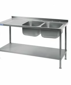 Cheapest 🎉 Holmes Double Sink Left Hand Drainer ✨ -Cleaning & Janitorial Supplies Shop dr391 sink2bowl