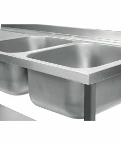 Cheapest 🎉 Holmes Double Sink Left Hand Drainer ✨ -Cleaning & Janitorial Supplies Shop dr391 sink2bowl4