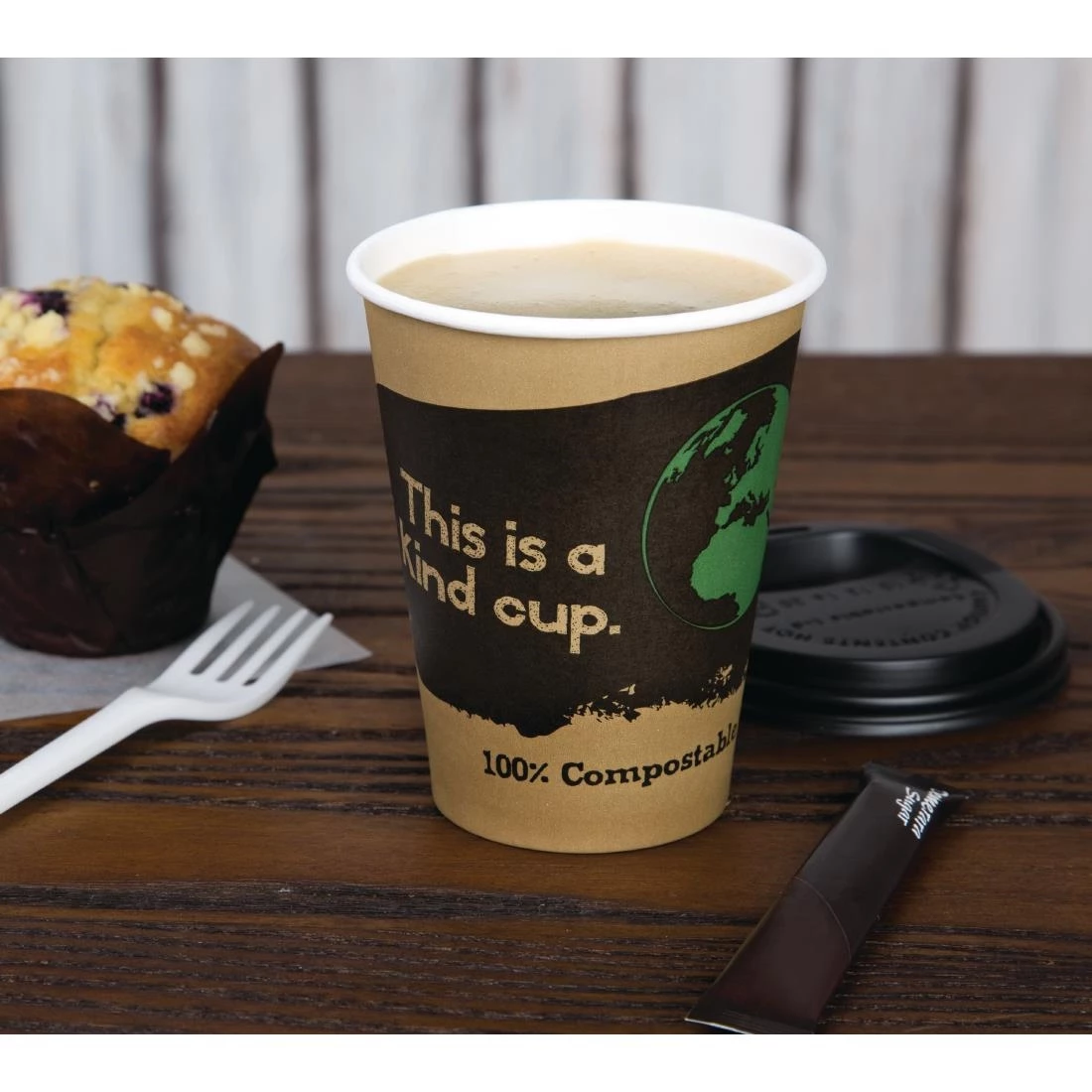 Best deal 😍 Fiesta Compostable Coffee Cups Single Wall 340ml / 12oz 😉 2 Best deal 😍 Fiesta Compostable Coffee Cups Single Wall 340ml / 12oz 😉 - Image 2