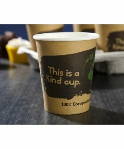 Flash Sale 🌟 Fiesta Compostable Coffee Cups Single Wall 225ml / 8oz 🧨 -Cleaning & Janitorial Supplies Shop ds057 new22 4684 1