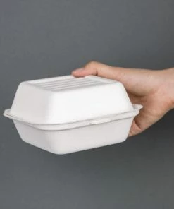Outlet ⌛ Fiesta Compostable Bagasse Burger Boxes With Bottom Ridges 153mm (Pack Of 500) ✨ 9 Outlet ⌛ Fiesta Compostable Bagasse Burger Boxes With Bottom Ridges 153mm (Pack Of 500) ✨ -Cleaning & Janitorial Supplies Shop dw247 4