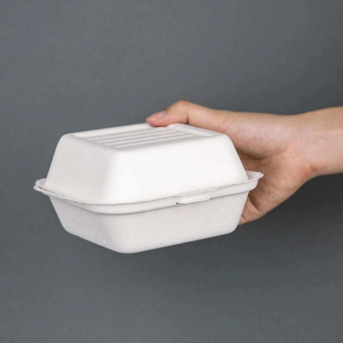 Outlet ⌛ Fiesta Compostable Bagasse Burger Boxes With Bottom Ridges 153mm (Pack Of 500) ✨ 4 Outlet ⌛ Fiesta Compostable Bagasse Burger Boxes With Bottom Ridges 153mm (Pack Of 500) ✨ - Image 4
