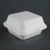 Outlet ⌛ Fiesta Compostable Bagasse Burger Boxes With Bottom Ridges 153mm (Pack Of 500) ✨