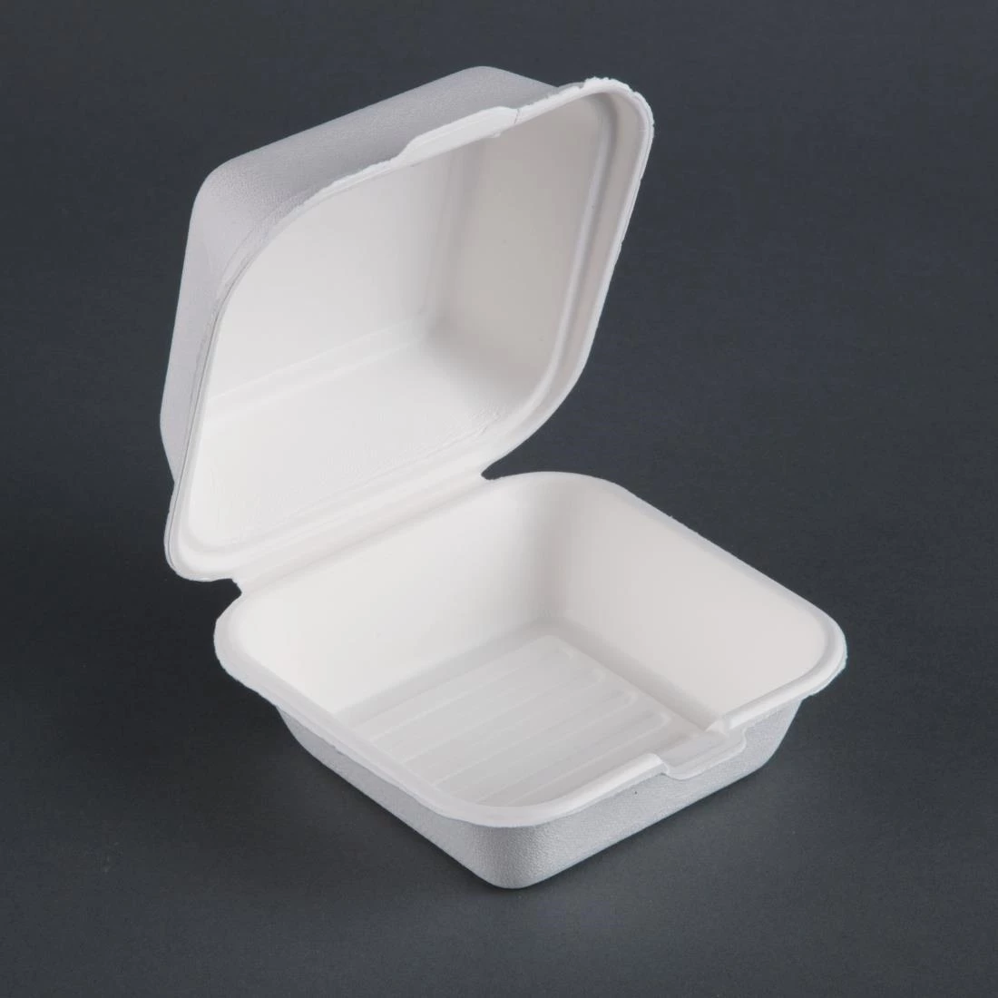 Outlet ⌛ Fiesta Compostable Bagasse Burger Boxes With Bottom Ridges 153mm (Pack Of 500) ✨ 2 Outlet ⌛ Fiesta Compostable Bagasse Burger Boxes With Bottom Ridges 153mm (Pack Of 500) ✨ - Image 2