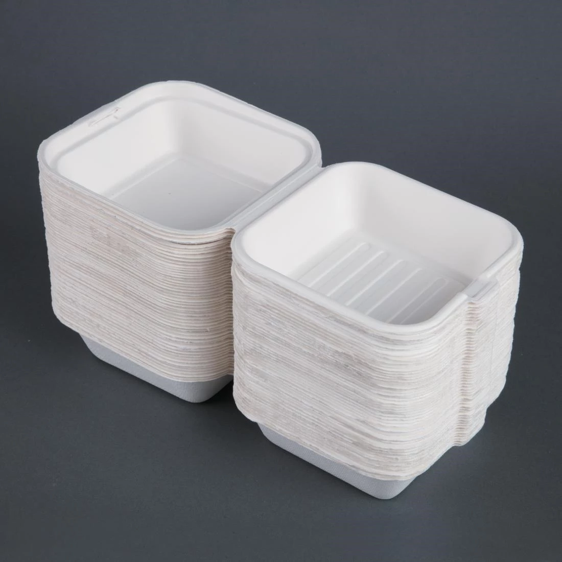 Outlet ⌛ Fiesta Compostable Bagasse Burger Boxes With Bottom Ridges 153mm (Pack Of 500) ✨ 3 Outlet ⌛ Fiesta Compostable Bagasse Burger Boxes With Bottom Ridges 153mm (Pack Of 500) ✨ - Image 3