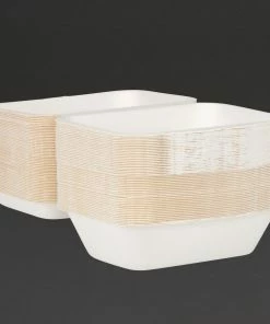 Coupon 😉 Fiesta Compostable Bagasse Hinged Food Containers 182mm 😍 -Cleaning & Janitorial Supplies Shop dw248 stack2