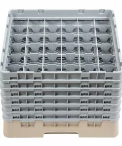 Deals ✨ Cambro Camrack Beige 36 Compartments Max Glass Height 298mm ⭐ -Cleaning & Janitorial Supplies Shop dw560 cambrorack36 0