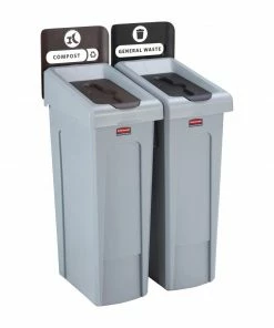 Cheapest ⌛ Rubbermaid Slim Jim Two Stream Recycling Station 87Ltr 🥰
