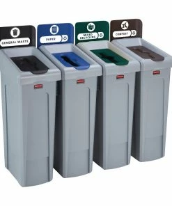 Top 10 โค๏ธ Rubbermaid Slim Jim Four Stream Recycling Station 87Ltr ๐