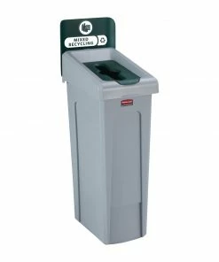 Discount ๐ฏ Rubbermaid Slim Jim Mixed Recycling Station Green 87Ltr ๐คฉ
