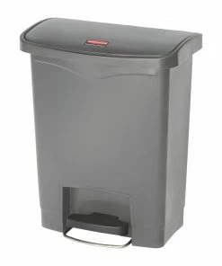Hot Sale 😉 Rubbermaid Slim Jim Step On Front Step Pedal Bin Grey 30Ltr ⌛