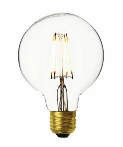 Best Sale 🛒 Industville Vintage LED Filament Bulb Small Globe Edison Screw Clear 7W 👍