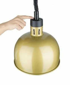 Promo ✔️ Buffalo Retractable Dome Heat Shade Pale Gold Finish 😉 -Cleaning & Janitorial Supplies Shop dy462 heatshade4