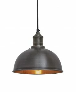Best deal ✔️ Industville Brooklyn Dome Pendant Light Pewter And Copper 200mm 💯