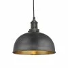 Deals 👏 Industville Brooklyn Dome Pendant Light Pewter And Brass 200mm 🛒