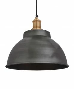 Best deal 🎁 Industville Brooklyn Dome Pendant Light Pewter 330mm ❤️