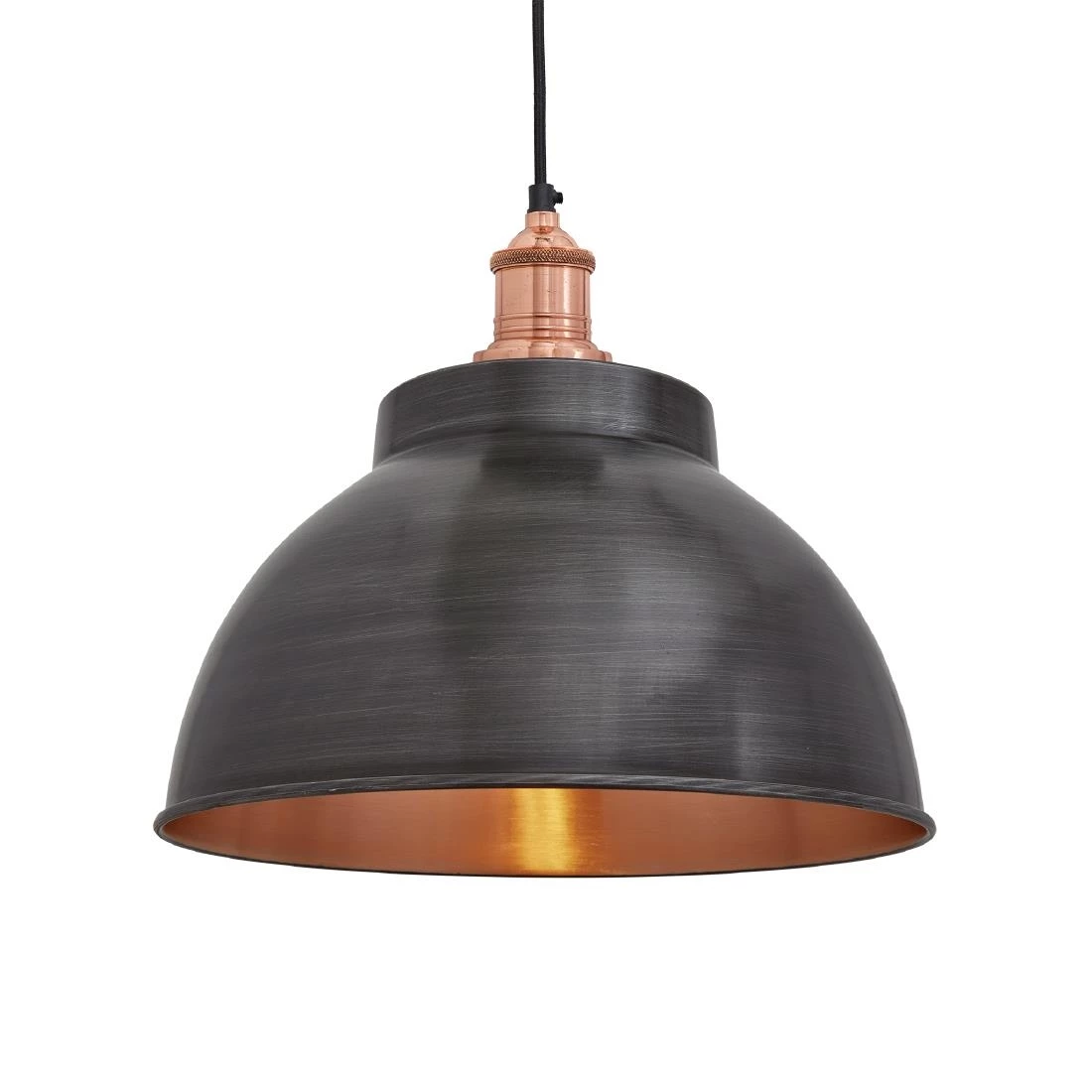 Hot Sale 🥰 Industville Brooklyn Dome Pendant Light Pewter And Copper 330mm ✨ 1 Hot Sale 🥰 Industville Brooklyn Dome Pendant Light Pewter And Copper 330mm ✨